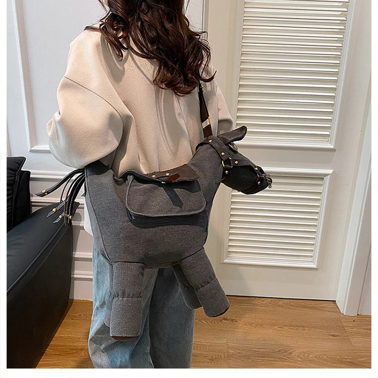 Sense of Luxury Personality Super Cool Crossbody Bags for Women Hot Trendy 2026 New Style Fashionable Canvas Pony Shoulder Bags