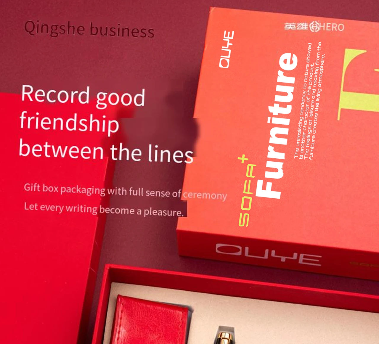 Hero 772 Classic Business Fountain Pen Set- Ideal Corporate Gift，Includes Ink & Classy Gift Box, Perfect for Business/Students