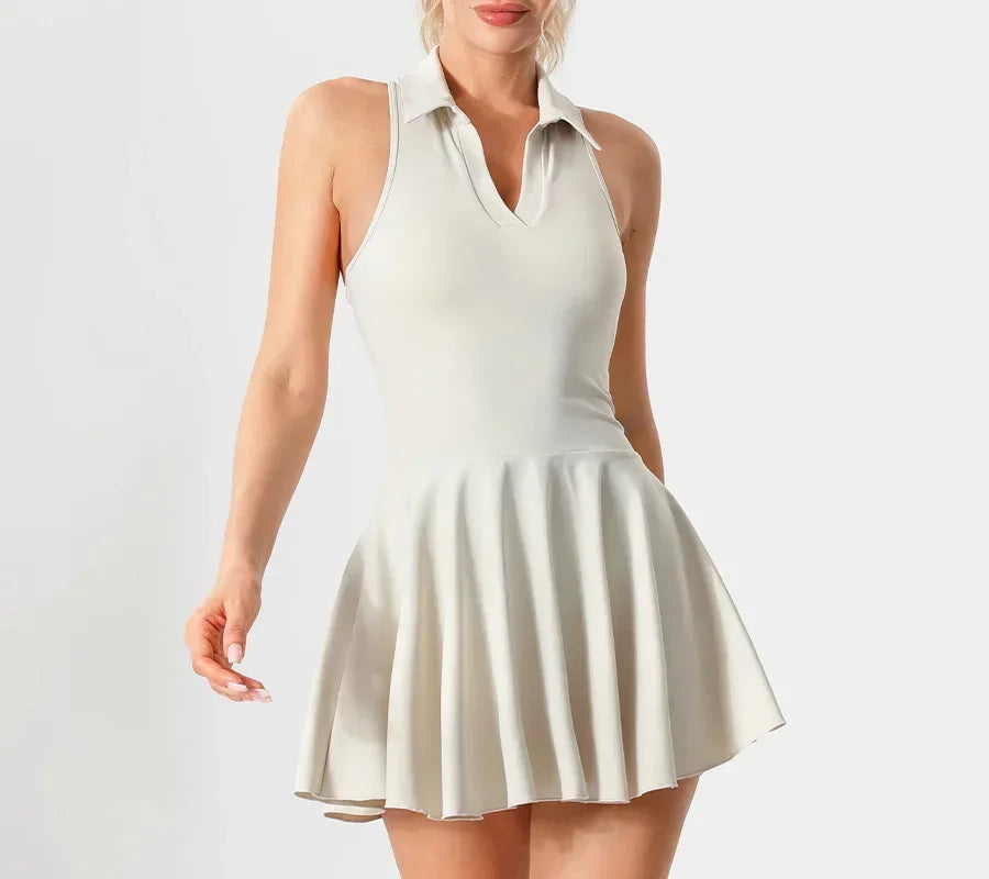 Tennis Skirt Women Golf Skirt Dress with Pockets Quick Dry Soft Nylon Fitness Tenis Shorts 2 Piece Tennis Yoga Suits Women Mujer