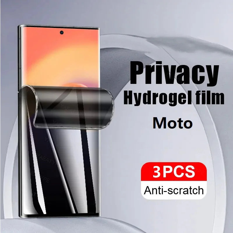 3Pcs Privacy Hydrogel Film For Motorola Moto Edge 60 50 Fusion Ultra 40 Pro Neo Screen Protector