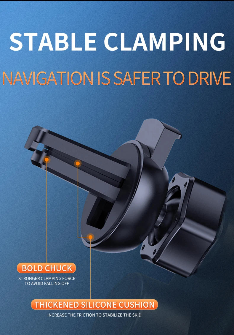 Car Wireless Charger Air Vent Car Phone Holder Fast Charging Station Car Bracket For iPhone 17 16 15 14 Samsung Xiaomi Oppo Vivo