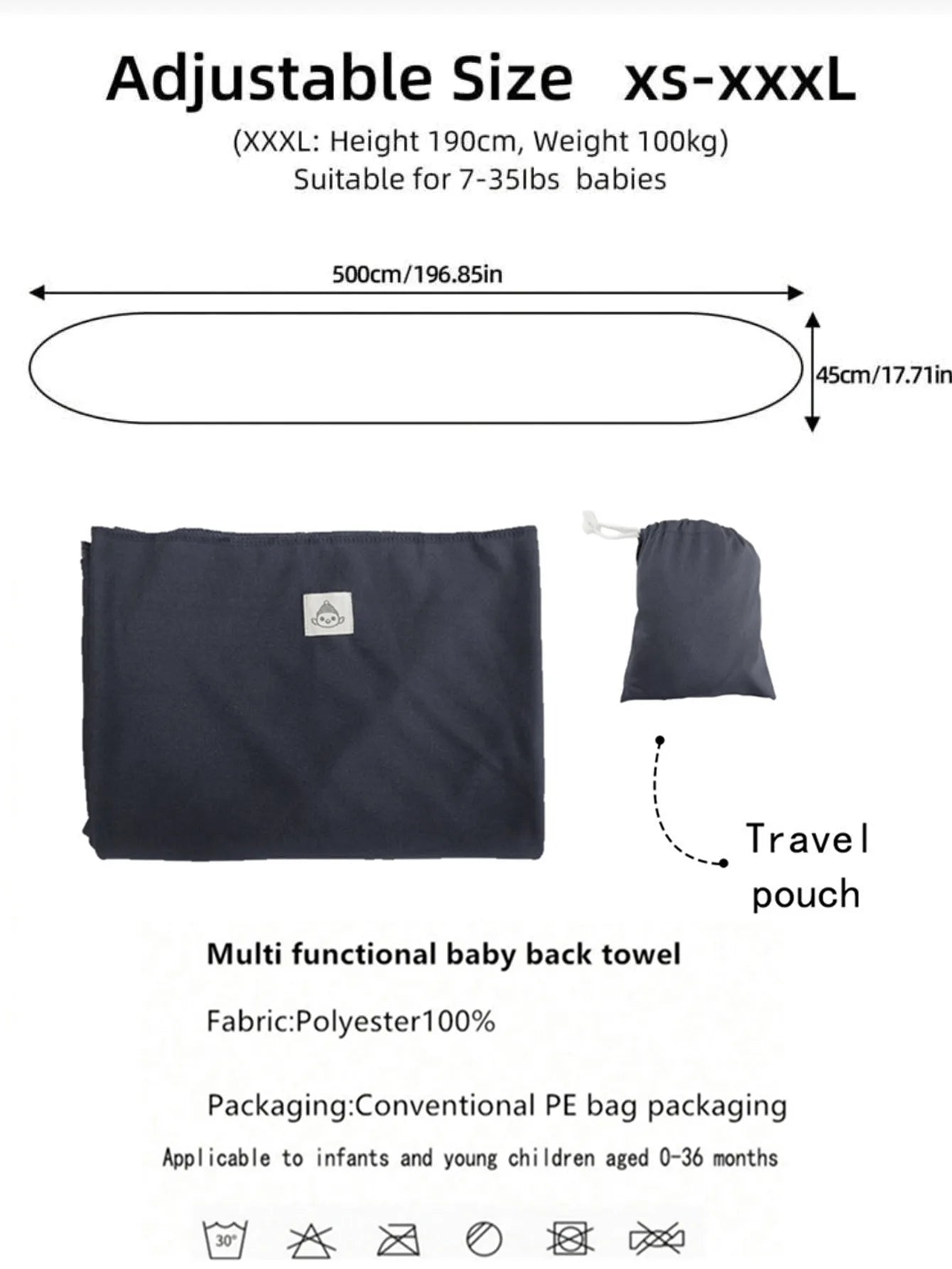 Baby carrier front-carrying multi-functional sleeping, breastfeeding, outing device to free hands knitted fabric