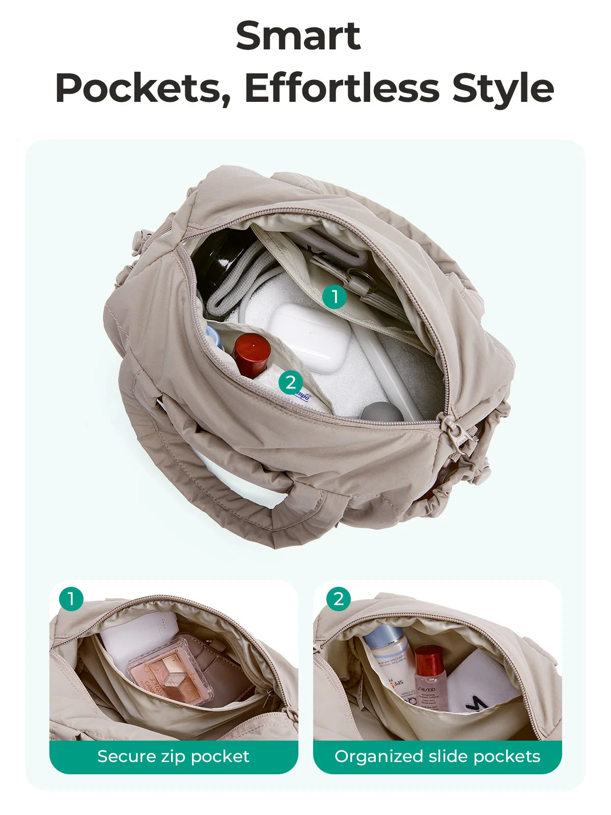 BAGSMART Travel Gym Bag for Women Yoga Mat Duffle Bag with Wet & Dry Pocket Quilted Sports Bag for Weekend Swimming