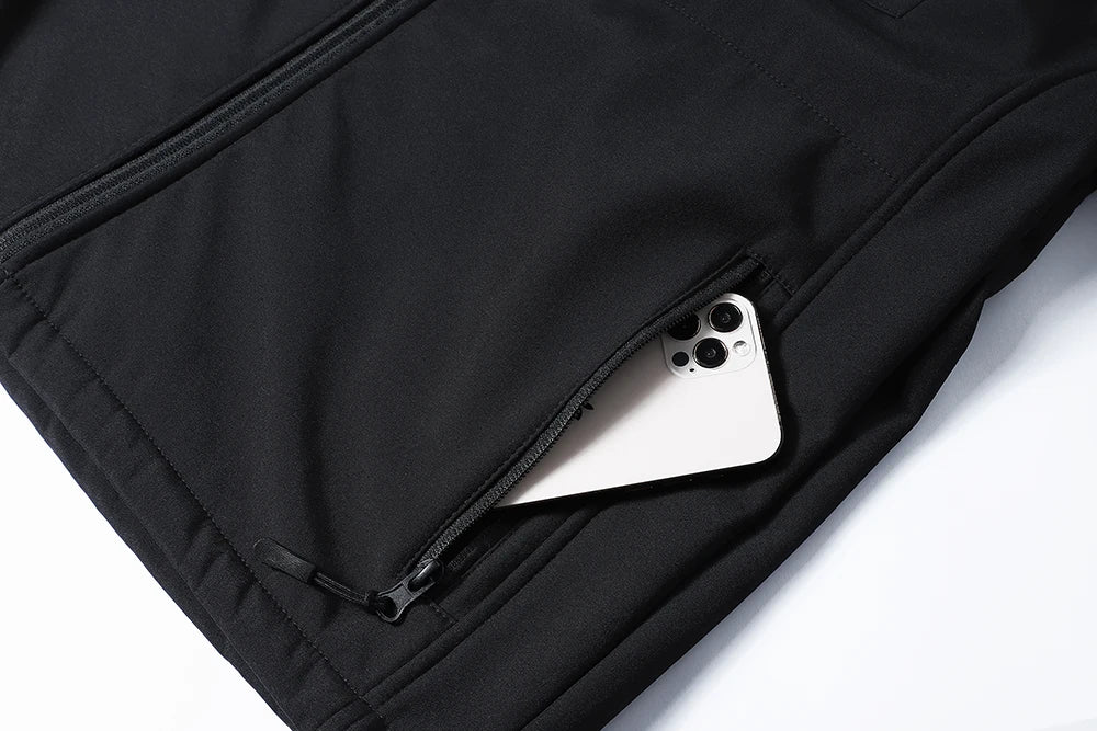 Men's hooded tactical jacket for autumn and winter outdoor windproof waterproof warm hiking camping and fishing durable jacket