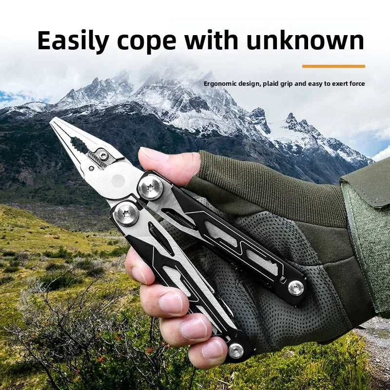 Outdoor Camping Folding Tool Pliers Organizer Opening Jars Bottles Tool Pliers Multi Purpose Pockets Hand Tools Electrician