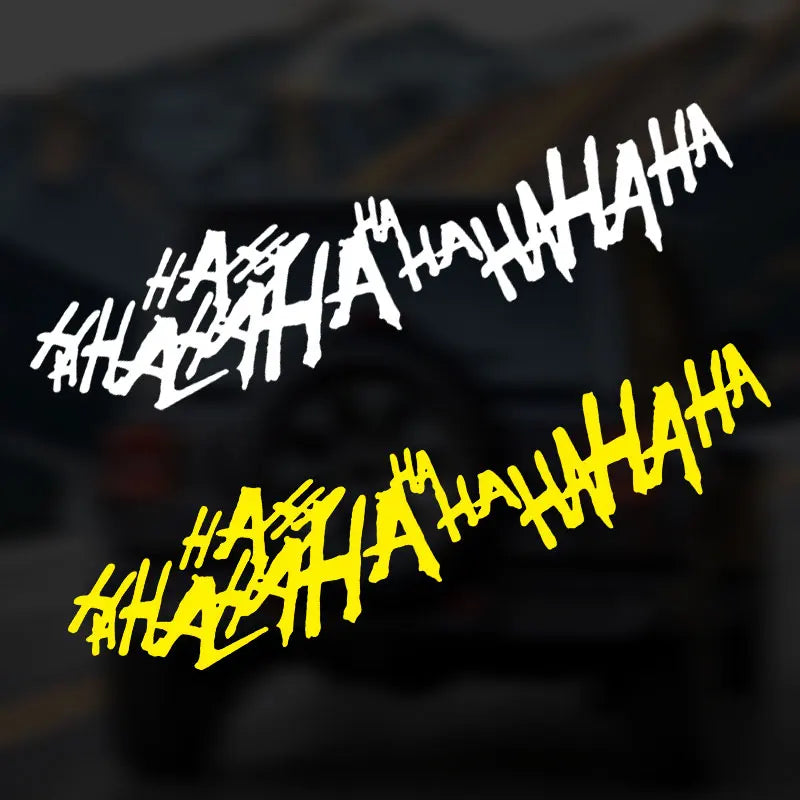 1PC HAHAHA Joker Laughing Motorcycle Stickers for Fuel Tank Helmet Vinyl Decals DIY Waterproof Car Window Body Funny Decoration