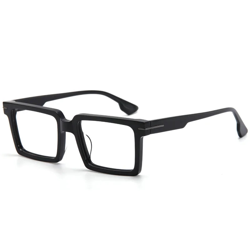 Large Size Acetate Men Eyeglasses Frame Rectangle Myopia Optical Prescription Glasse Trending Stijlen Italy Retro Luxury Eyewear