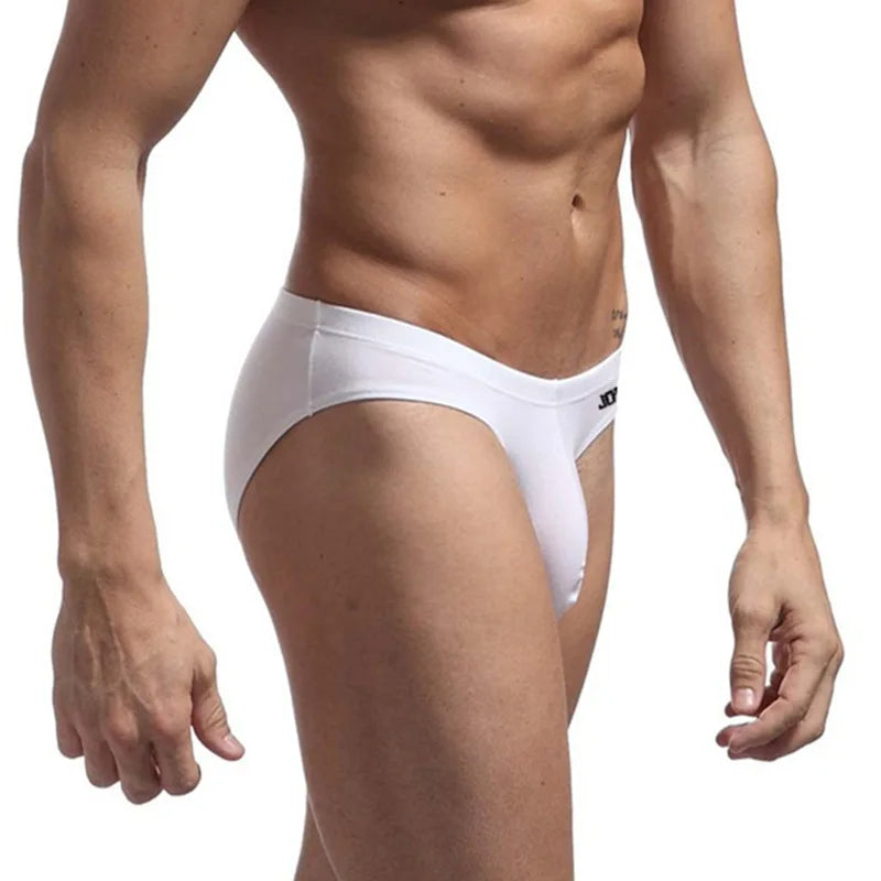 JOCKMAIL Summer New Men's Low Waist Panties Pink Sexy Gay Breifs Shorts Male Beach Bikini Bottoms Uderpants