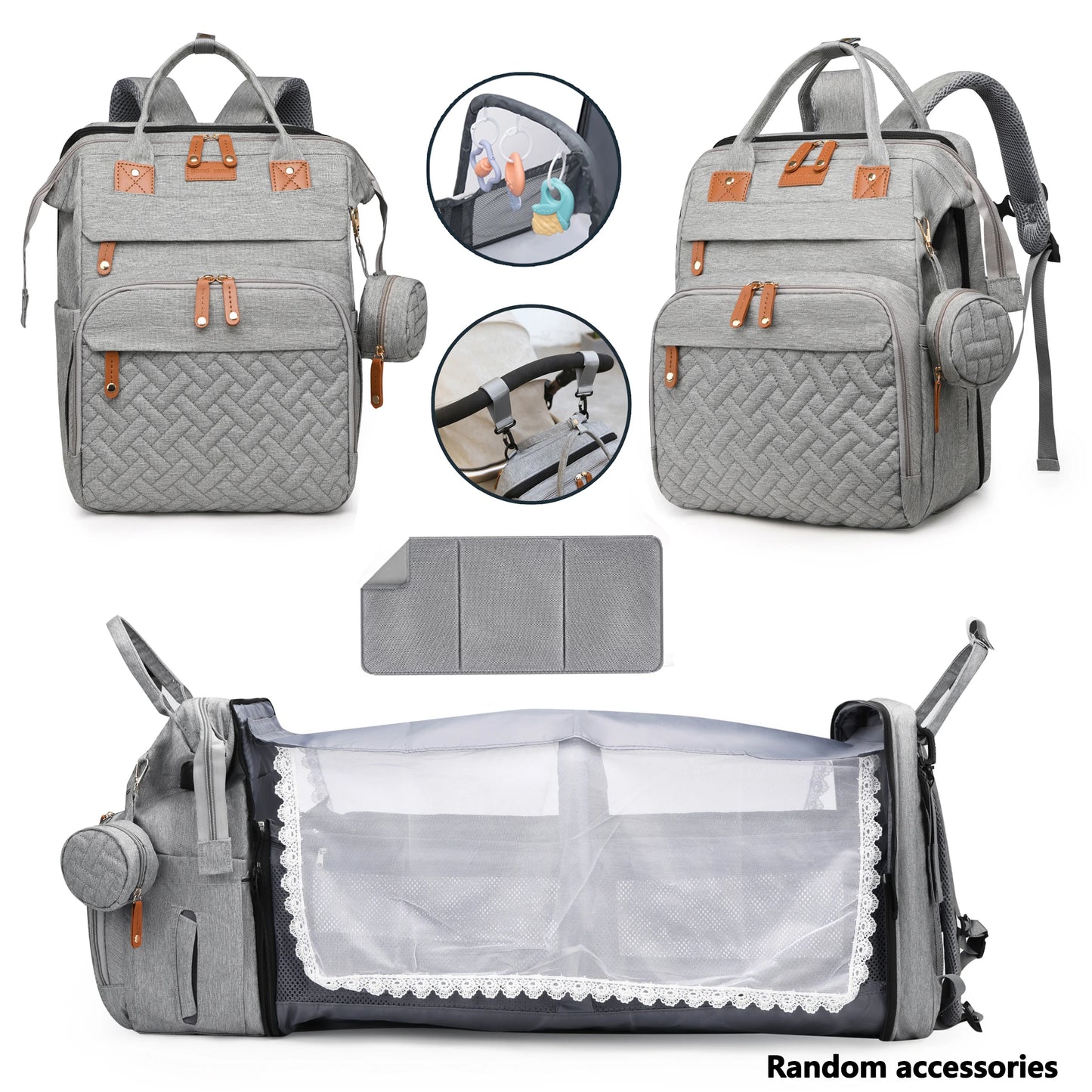 Baby Diaper Bag Backpack, Baby Bags for Boys Girls, Diaper Backpack Bag with a Changing Station, Large Travel Back Pack