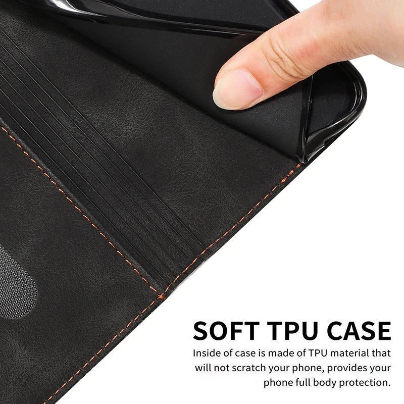 Stand Flip Wallet Case for Xiaomi Redmi 14C 13C 13R 12C 12 13 4G 5G 10 2022 11a 10C 10A 9C 9A 8A 7 8 6A Leather Protect Cover