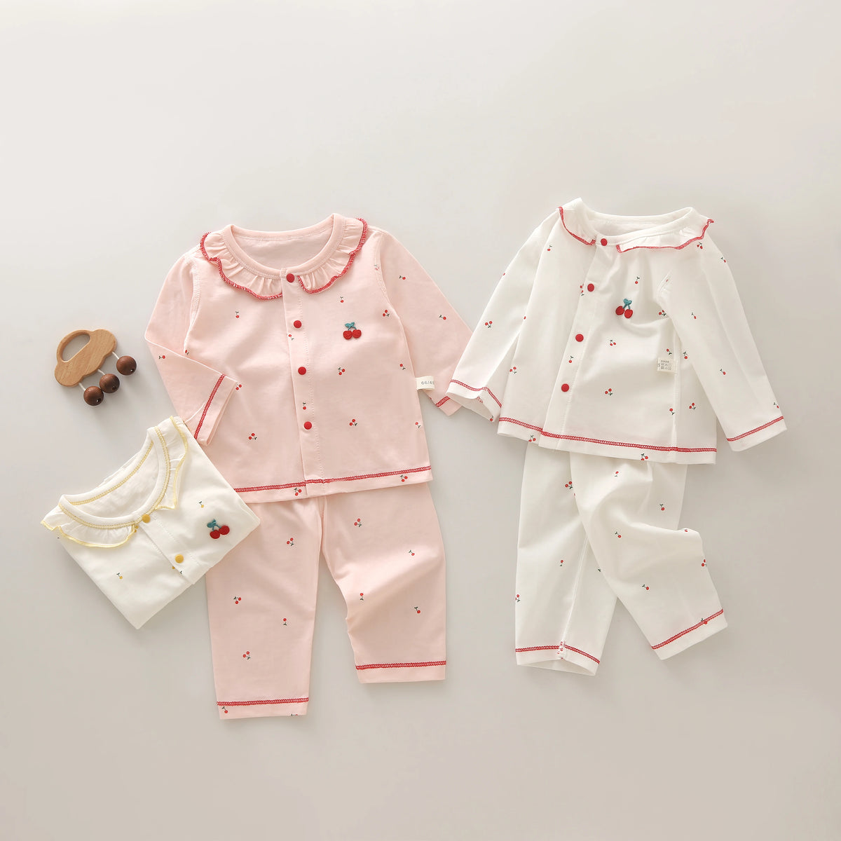 Baby Summer Clothes, Two-Piece Set for Girls, Air-Conditioned Clothing, Class a Pure Cotton Pajamas, Newborn Underwear Set, Thin Style