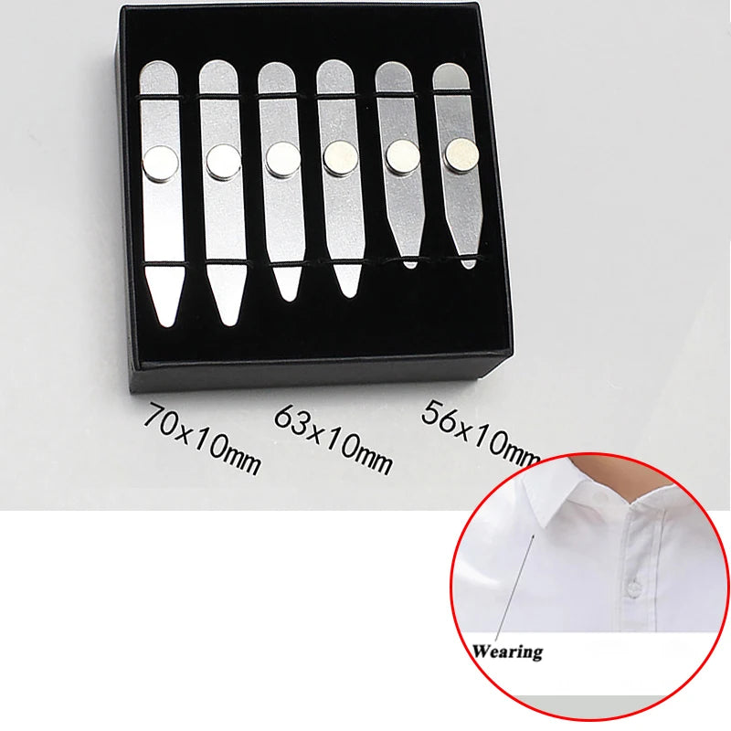 3 Size Stainless Steel Collar Stays For Man Collar Support Business Men Gift Shirt Bone Stiffener Inserts Fixed