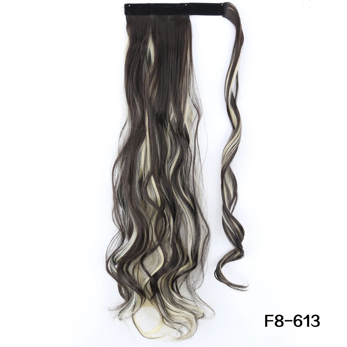 MERISIHAIR Synthetic 22 34 inches Long Straight Ponytail Extensions Heat Resisting Ponytail Brown Blonde Hair Women