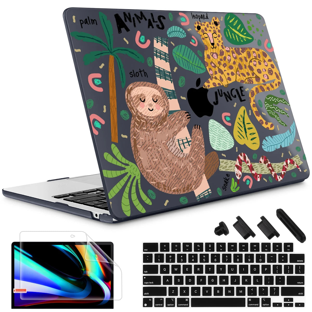 The Crown Cat Hard print case for MacBook 2025 M4 Air Pro 13 14 16 M2 2022 2023 A2681 A2779 A2780 Retina A1502 A2337 M1 A2289