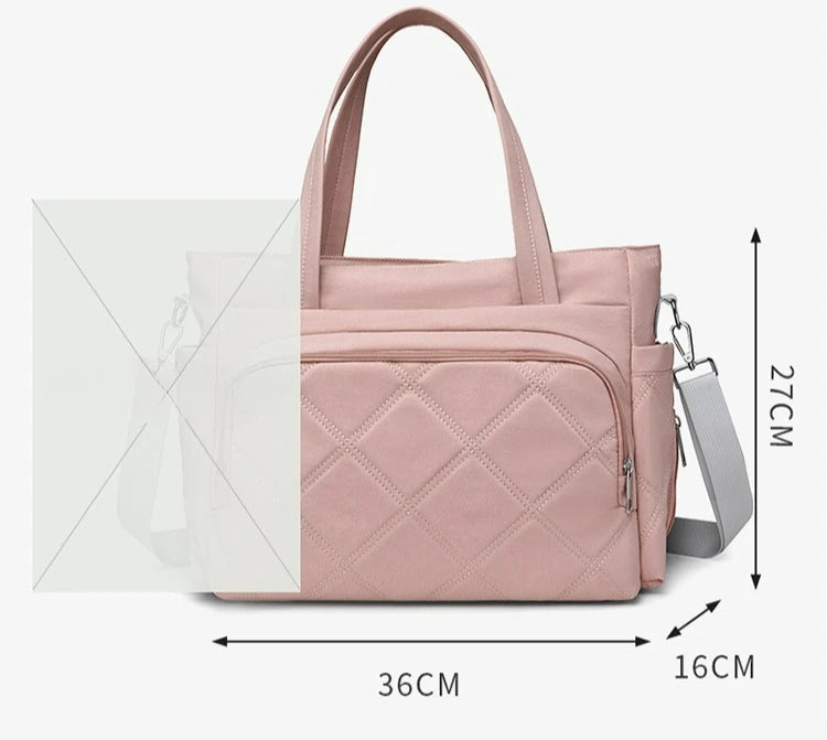 Personalized Name Simple Mommy Bag Large Capacity Solid Color Single Shoulder Crossbody Bag Baby Diaper Storage Bags
