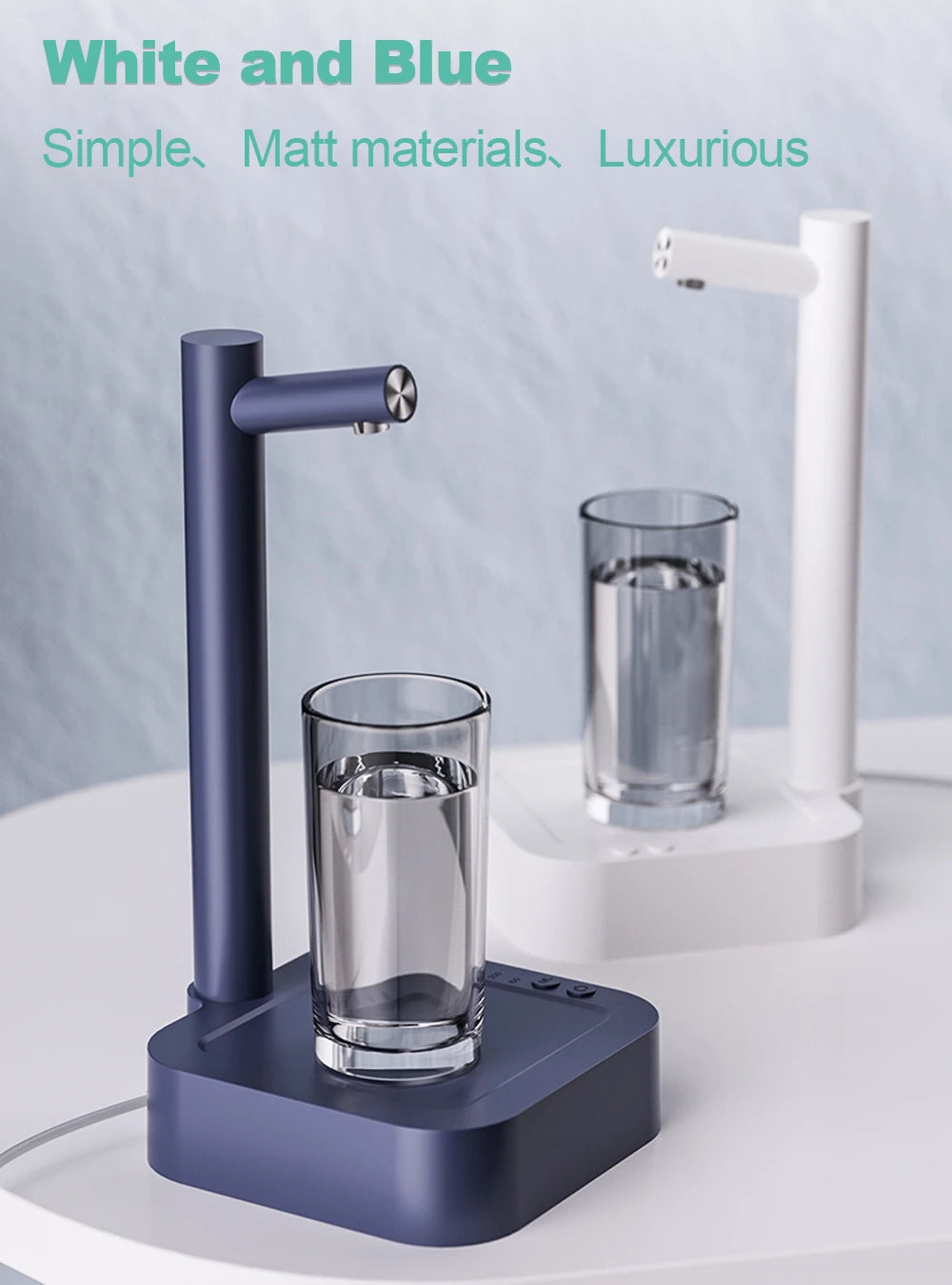 Electric Water Gallon Pump Automatic Water Dispenser Pump 19 Liters Desktop Portable Water Pump Bottle Barrel T30 Rechargeable
