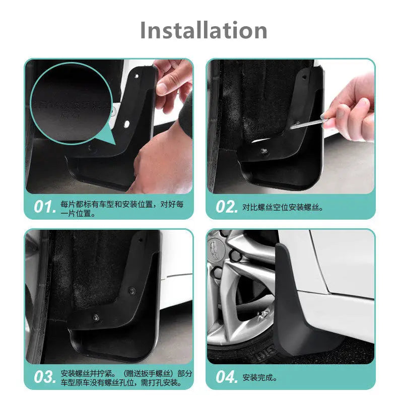 For Ford Mondeo Mk4 2007 2008 2009 2010 2011 2012 Mud Flaps 4pcs Mudflaps Splash Guards Front Rear Mudguards Fender Accessories