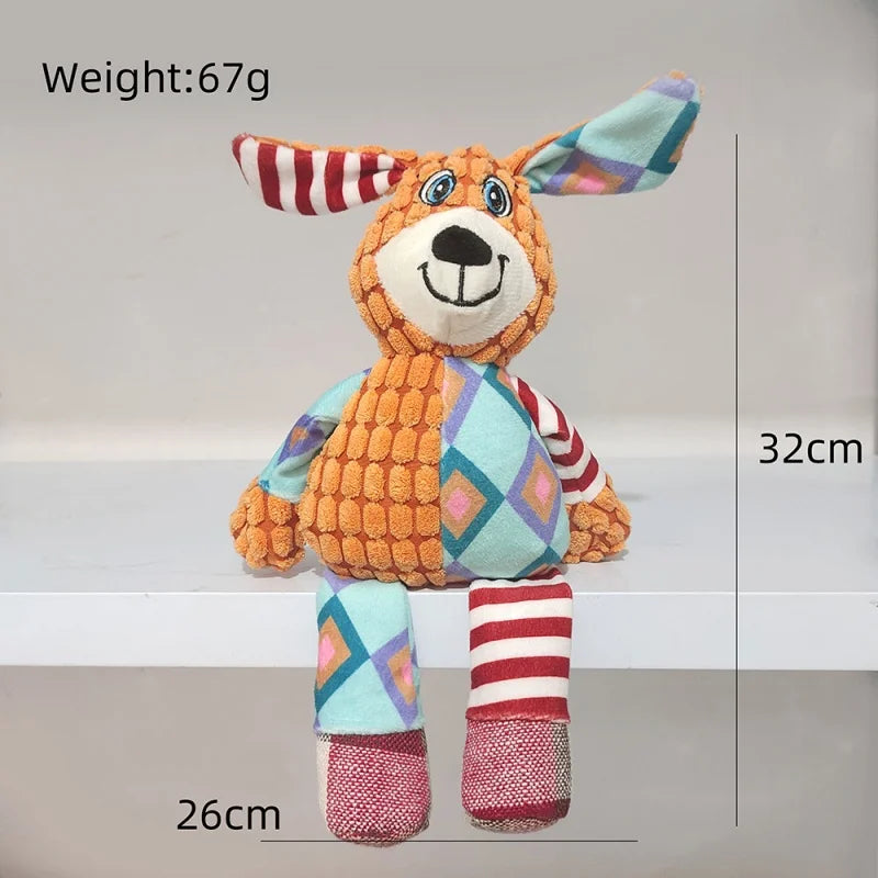 Pet Plush Squeaky Toy Durable Bite Resistant Soft Stuffed Vocal Chew Toys For Dog Puppy Cat Interactive Training Pet Supplies
