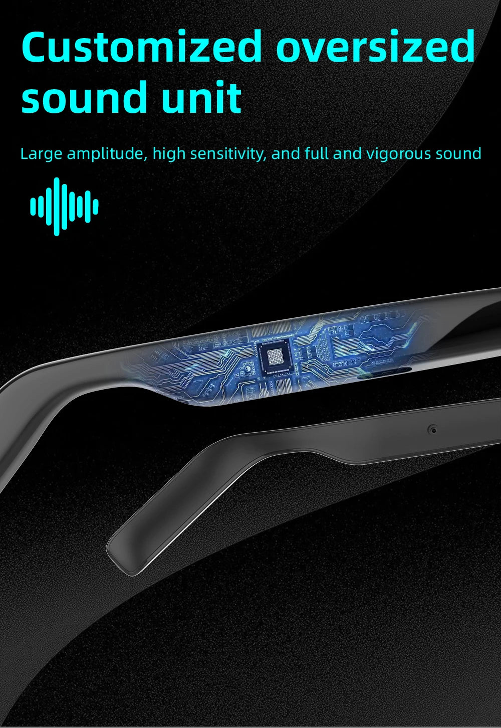SG-15 Portable Outdoor Glasses Smart Music Sunglasses Earphones Wireless Bluetooth Headphone Hands-free Call Glasses For Driving