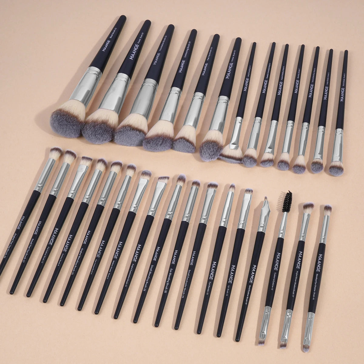 Professional Makeup Brush Set 30pcs Foundation Concealers Eye Shadows Powder Blush Blending Brushes Beauty Tools with Bag Kit