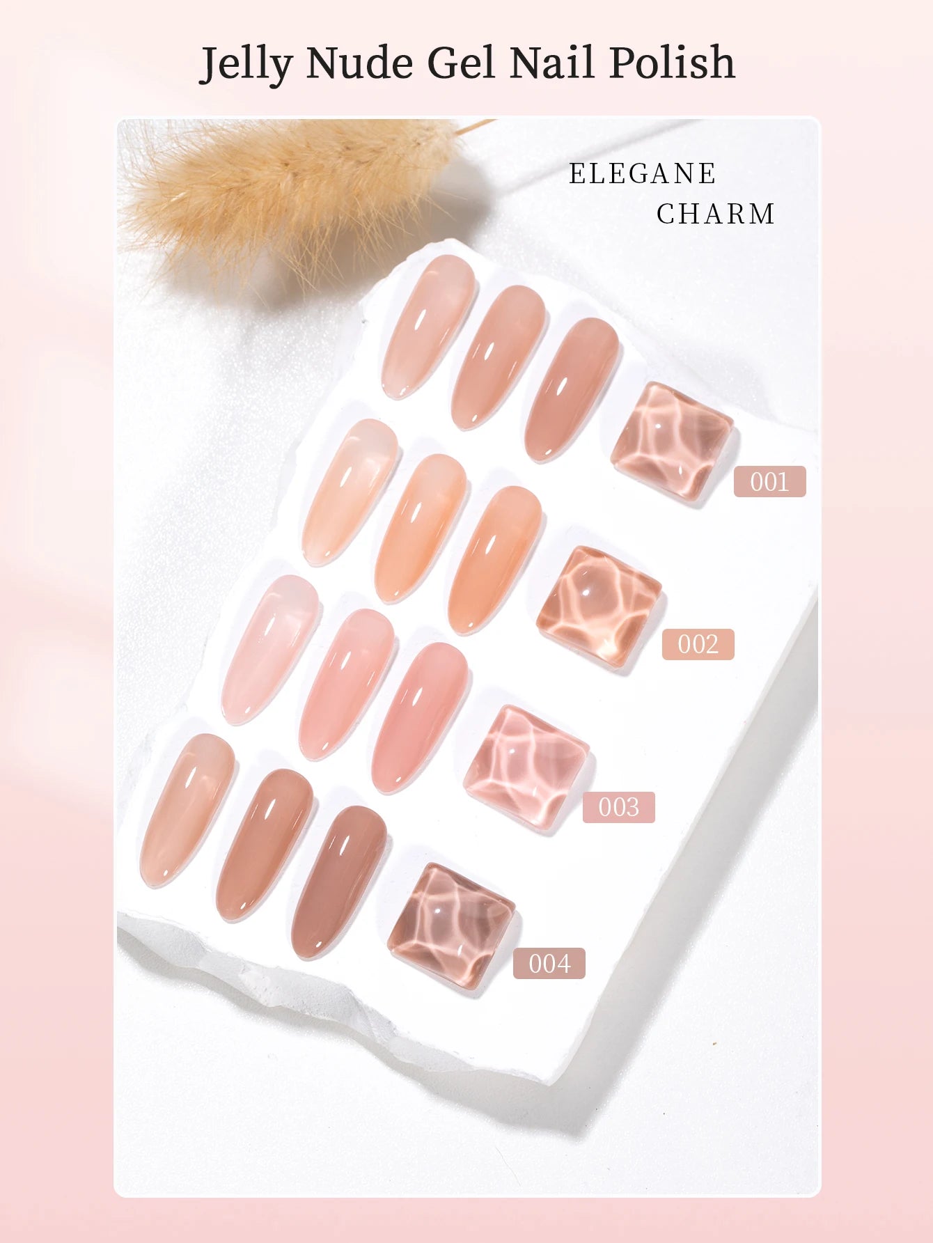 Nude Series Gel Nail Polish Soak Off UV LED Semi Permanent Jelly Nude Pink Gel Varnish Long Lasting Manicure Salon DIY Nail Art