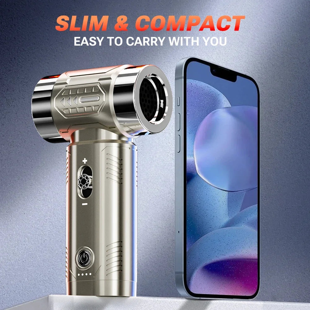 SZUK Mini Air Blower Brushless Motor Turbo Jet Fan Handheld Portable Duct Fan Turbofan Powerful Air Blower Car Vacuum Cleaner