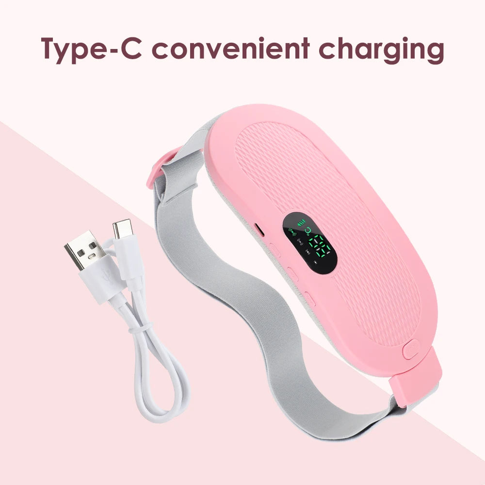 Cordless Electric Heating Pad Belt Adjustable Levels for Women Best Abdominal Heating Massager Hot Compress for Menstrual Period