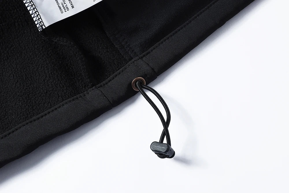 Men's hooded tactical jacket for autumn and winter outdoor windproof waterproof warm hiking camping and fishing durable jacket