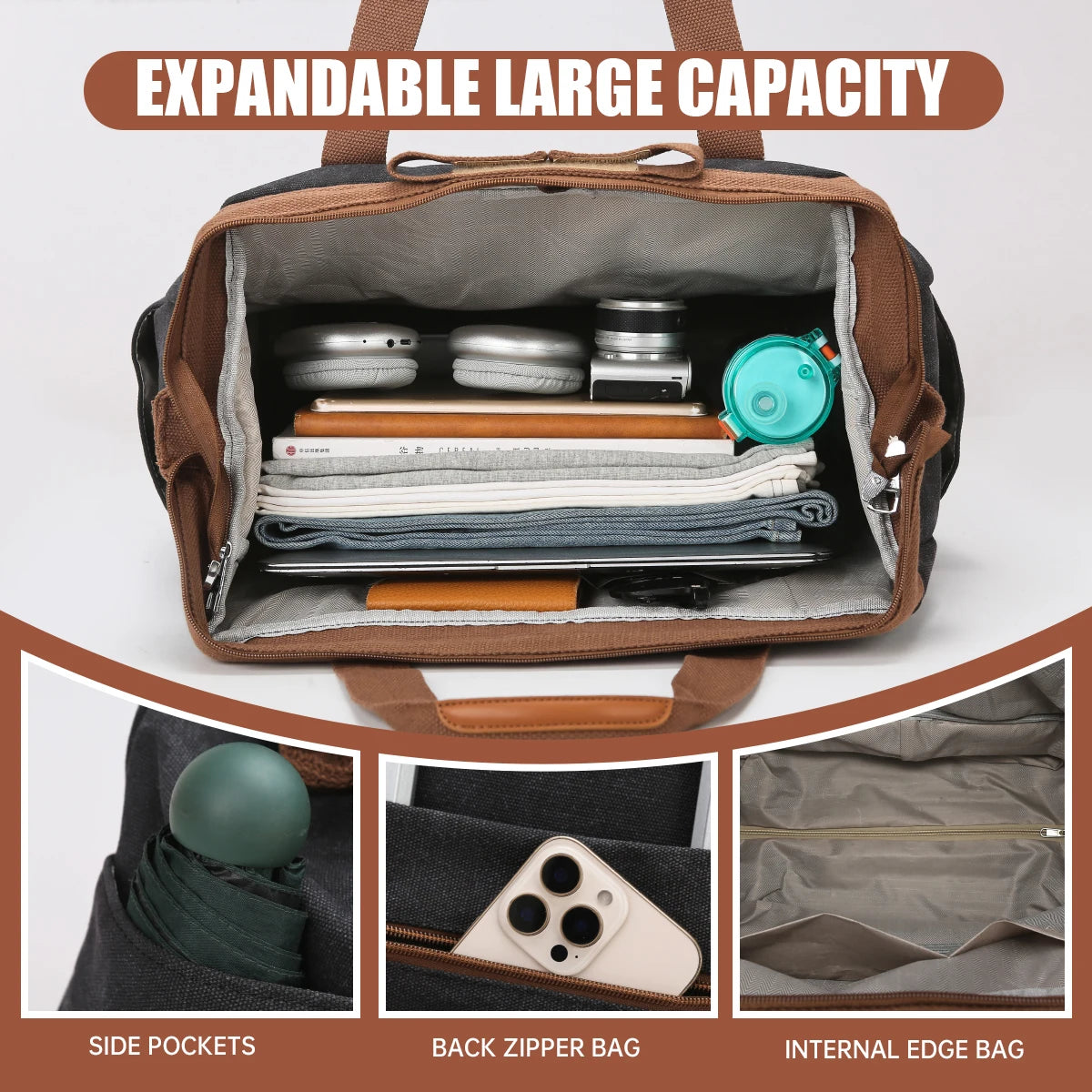 Pulley Luggage Bag, Universal Wheel Travel Bag, Foldableable Suitcase, Lightweight Trolley Bag, Large Capacity Hand-Pulled Backpack, Travel Cosmetics Bag