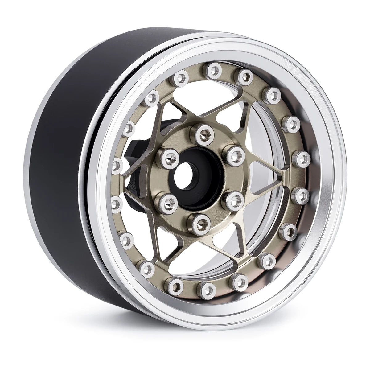 Universal CNC Aluminum 1.9" Beadlock Wheels for 1/10 RC Crawler - Fits Axial SCX10, TRX4, TRX6, Redcat Gen8, D90 Upgrade Parts