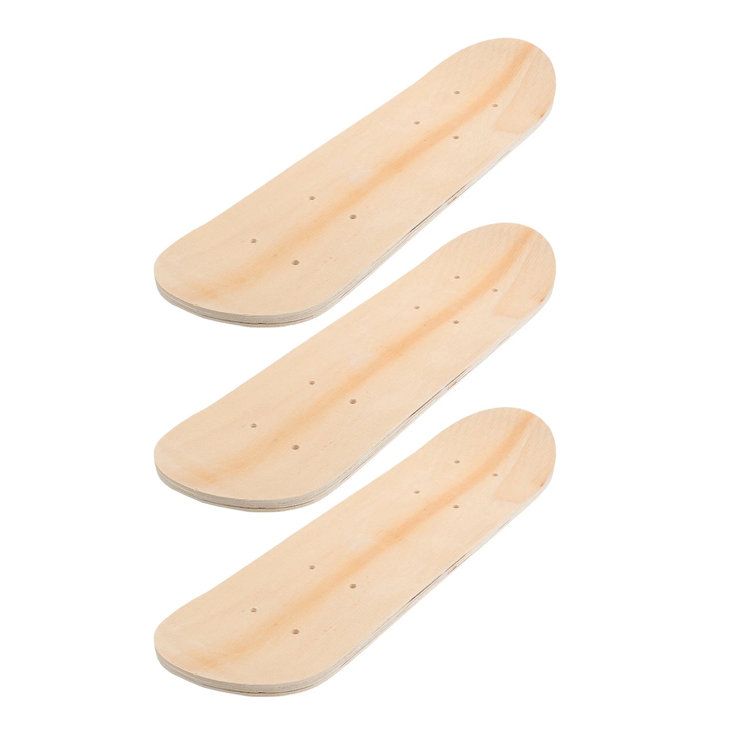3pcs 'S Blank Skateboard Decks For Painting Diy Unfinished Wood Double Tail Deck Fun Skateboard Deck For Art