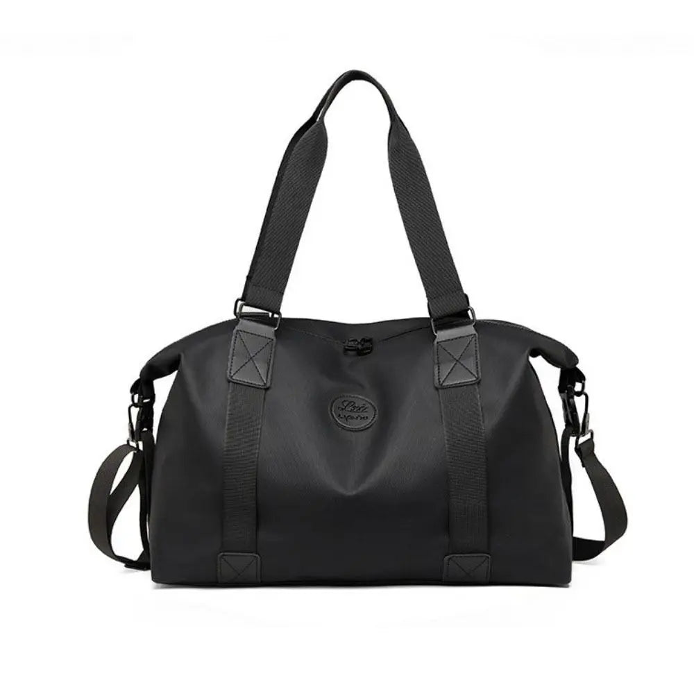 Large-Capacity Womens Travel Tote Bags Solid Color with Zipper Gym Fitness HandBag Overnight Bag Duffel Bag Sports Shoulder Pack