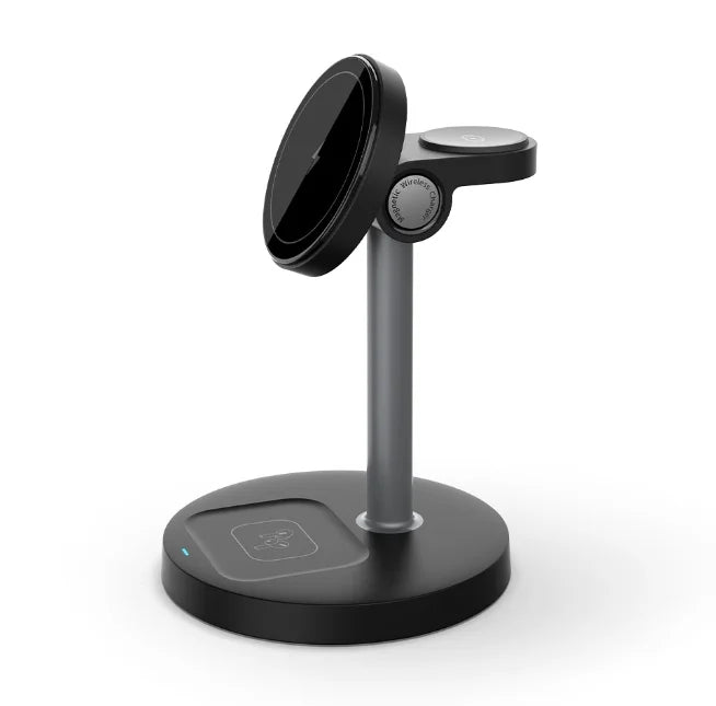 3 In 1 Magnetic Wireless Charger Adjustable Stand For iPhone 16 15 14 13 Pro Max iWatch 10 9 8 AirPods Pro Fast Charging Station
