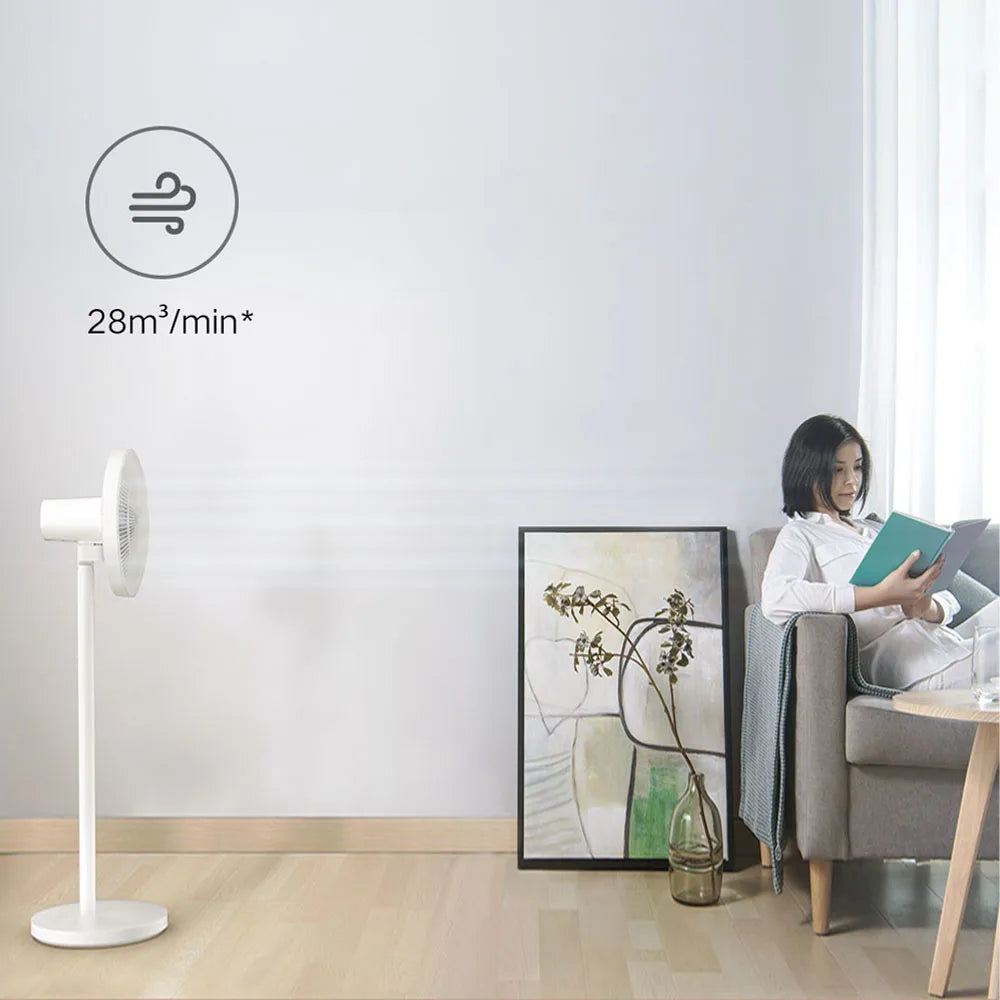 MIJIA Floor Fan,7 Blade,Adjustable Wide-Angle 90°,Home Fan For Living Room,Support Connect MI HOME APP Wired Fan