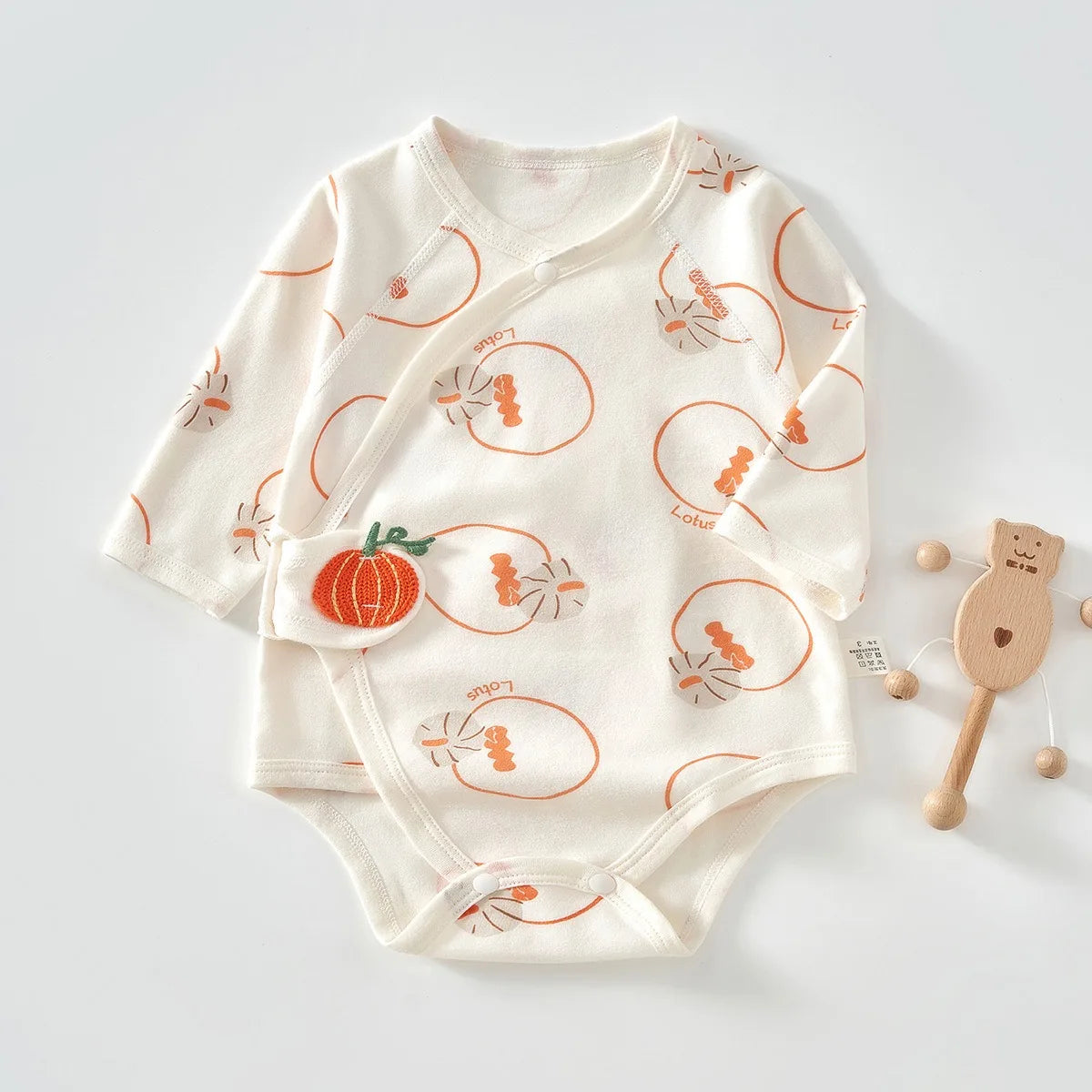 Ircomll 2 pcs Spring and Autumn Newborn Bodysuit Cotton Long Seeve Clothes Infant Clothing Pajamas Overalls for Girls&Boys 0-6M