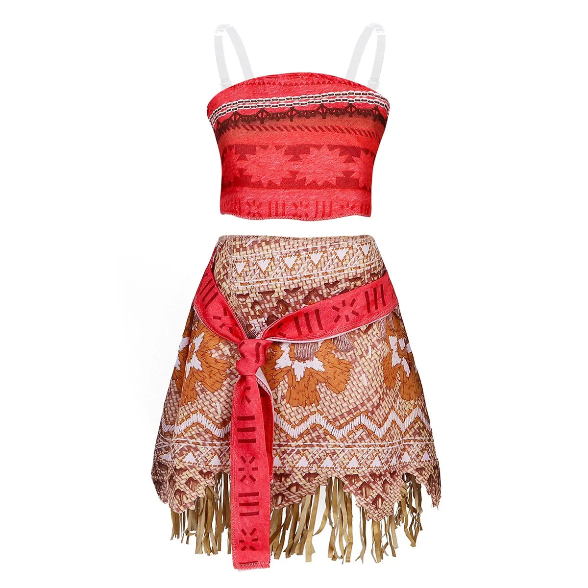 Children Cosplay Dresses Girls Moana Princess Dress for Kid Halloween Maui Vaiana Costume Children Birthday Party Clothes Set