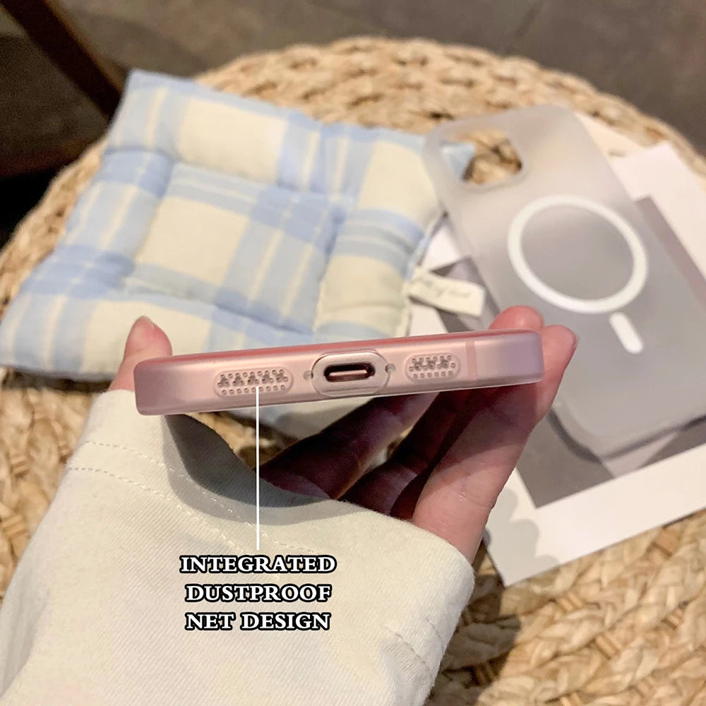 Original Matte Ultra-Thin Magnetic for Magsafe Case For iPhone 17 Air 16 15 14 13 12 11 Pro Max Wireless Charger Hard PC Cover