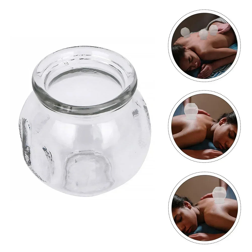 6/8/12pcs Thick Glass Cupping Beauty Can Chinese Traditional Healthcare Cupping Body Points Massage GuaSha Therapy gift fire rod