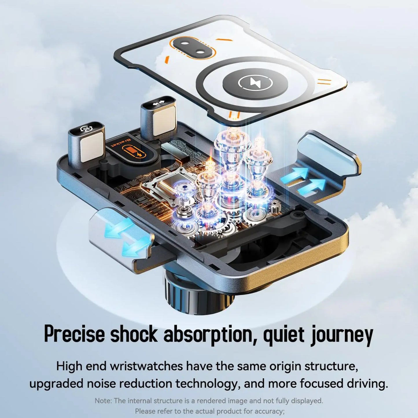 Wireless Charger for Car 15W Fast Charging Air Vent Cradles Auto Clamping Phone Holders for Music Control Video Streaming Daily