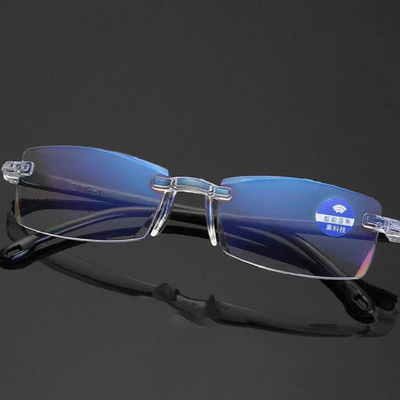 Automatic Zoom 100-700 Degree Reading Glasses Near And Far Anti-radiation Anti-blue Light Glasses