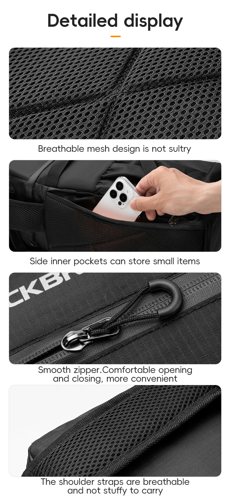 ROCKBROS Backpack Bag Men's Women's Mutilfunction Sports Outdoor Backpacks Camping Fishing Hiking Storage Bag Camping Equipment