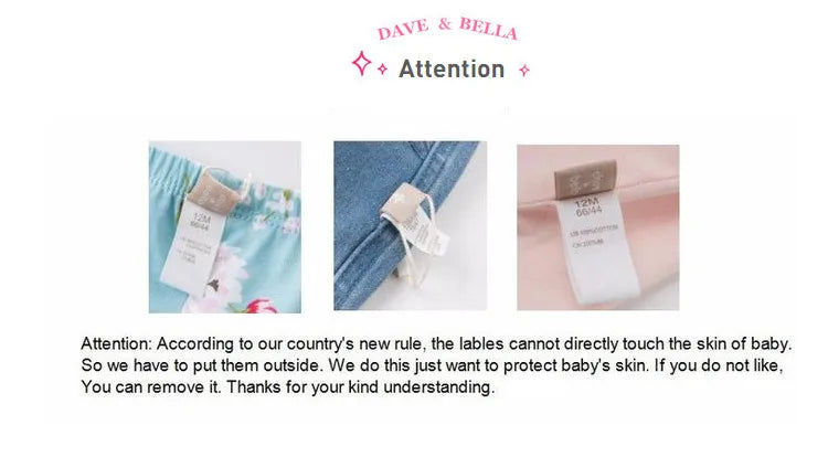 Dave Bella Baby Girl White T-shirts Cartoon Printed Girls Tees Children Tops Puff Sleeves Kids Clothes DB2221905