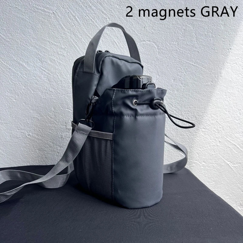 Magnetic Gym Bag Large Capacity Magnetic Carrier Bag With Phone Pocket Portable Gym Water Bottle Pouch Gym Accessories Organizer