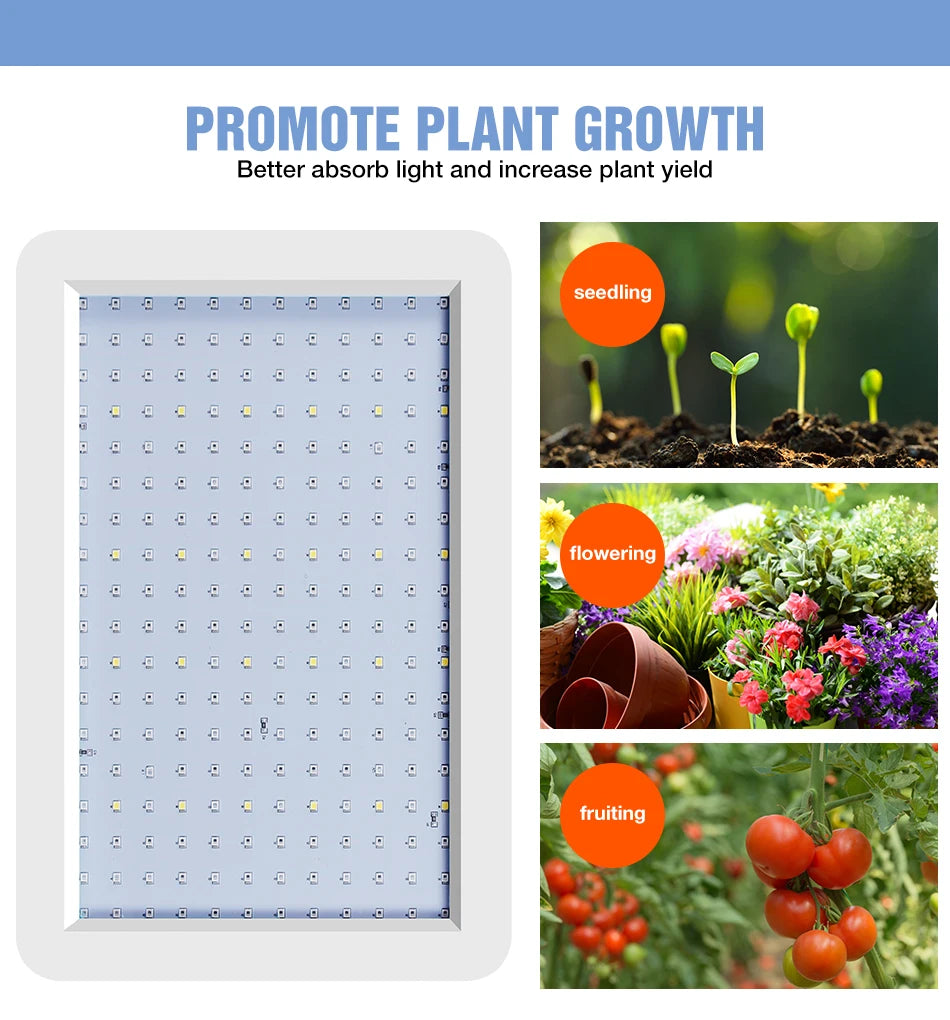 500W 300W LED Full Spectrum Plant Grow Light IR UV Indoor Flower Hydroponics Greenhouse Tent Vegetables Cultivation Growing Lamp