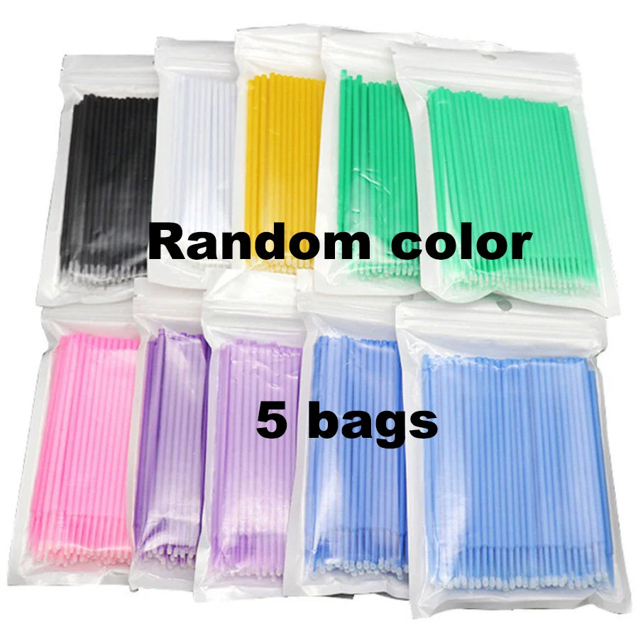 100-1000Pcs Disposable Micro Brush Mascara Wands Applicator Lash Removing Swab Microbrush Eyelash Extension Makeup Brushes Tools