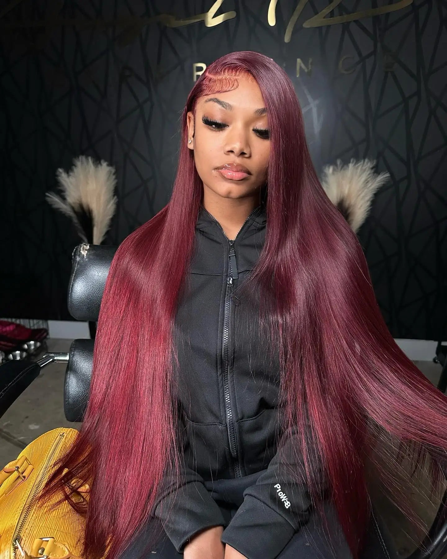 Burgundy Transparent Lace Frontal Human Hair Wig 7x5 Glueless Red 99J Straight Colored 13x4 Lace Front Human Hair Wigs For Women