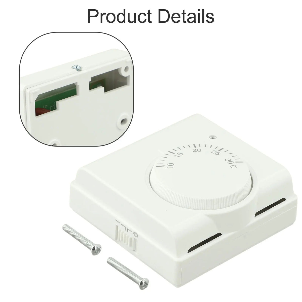 High Quality Practical Brand New Thermostat Temperature Switch White Room 2 Wire 220V AC Temperature Controller