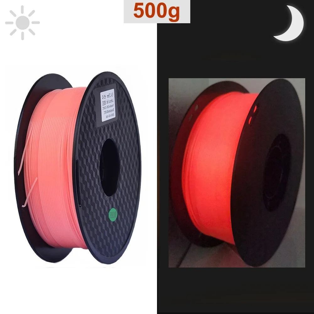 3D Printer Filament Glow In The Dark PLA 1.75mm 1kg 250g Luminous Filament PLA Blue Green Plastic Material Clear For FDM Printer