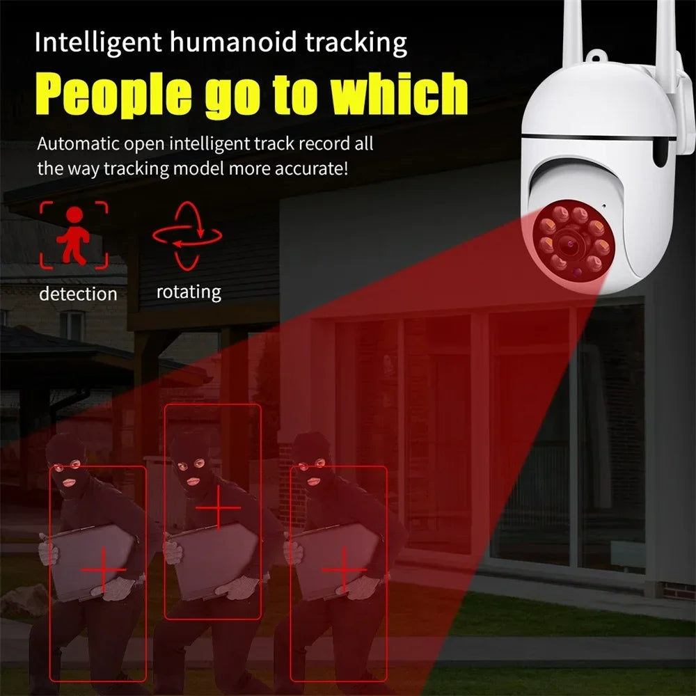 5G Wifi Video Surveillance Camera 5MP CCTV PTZ IP Camera Smart Human Tracking 4X Zoom Night Vision Full Color Outdoor Waterproof