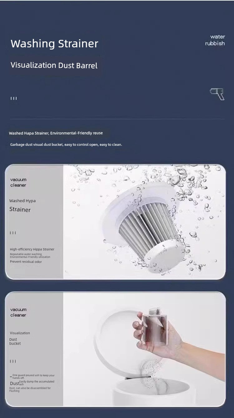 Mini Car Wireless Charging Automobile Vacuum Cleaner For Home Powerful Large Suction High Power Small Handheld Vacuum Cleaner